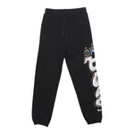 DISCLAIMER pantalone tinta unita modello tuta con stampa Nero per Bambino 24IDK58221X NERO DISCLAIMER 