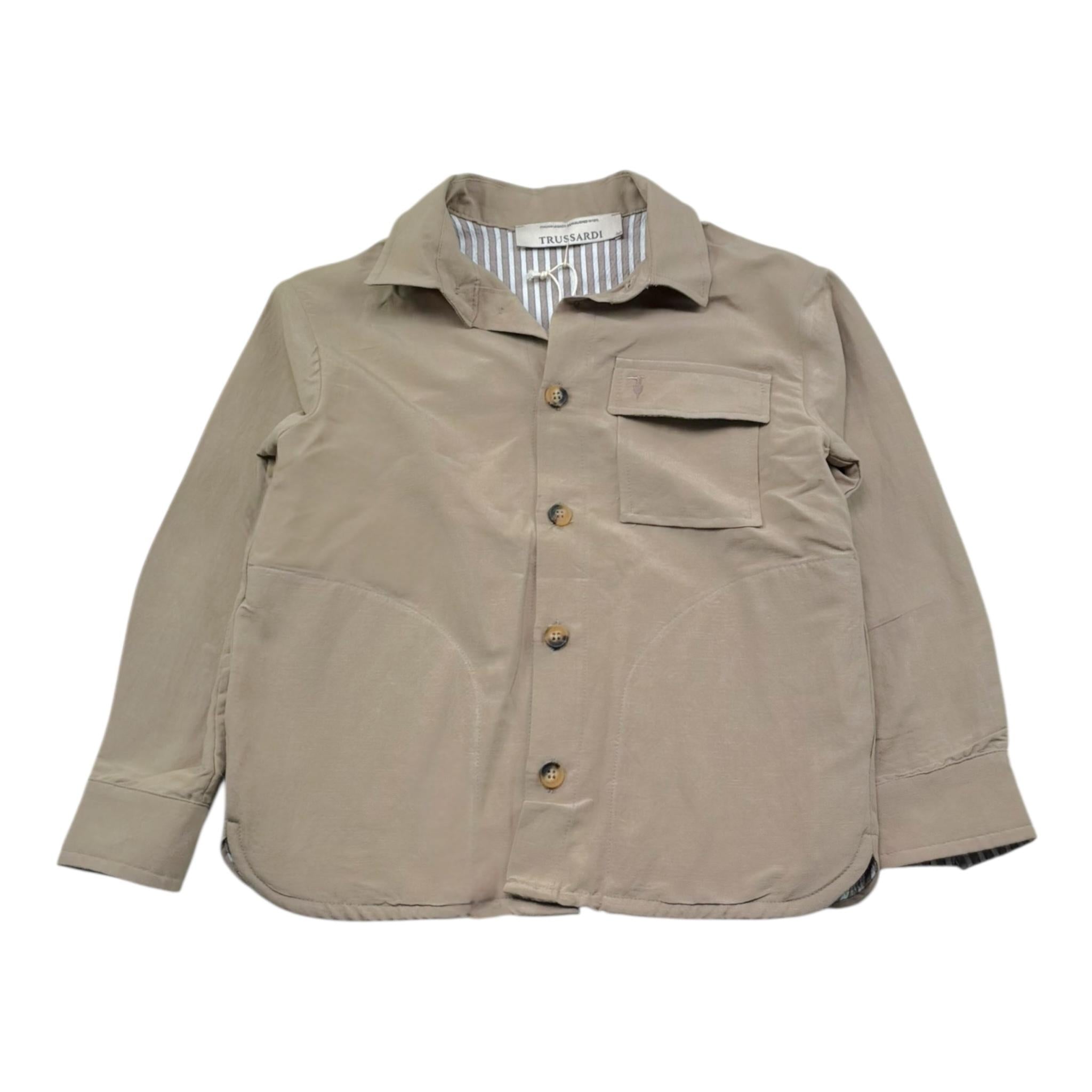Trussardi Camicia Tinta Unita con Bottoni per Bambino TBP26122CA BEIGE TRUSSARDI 