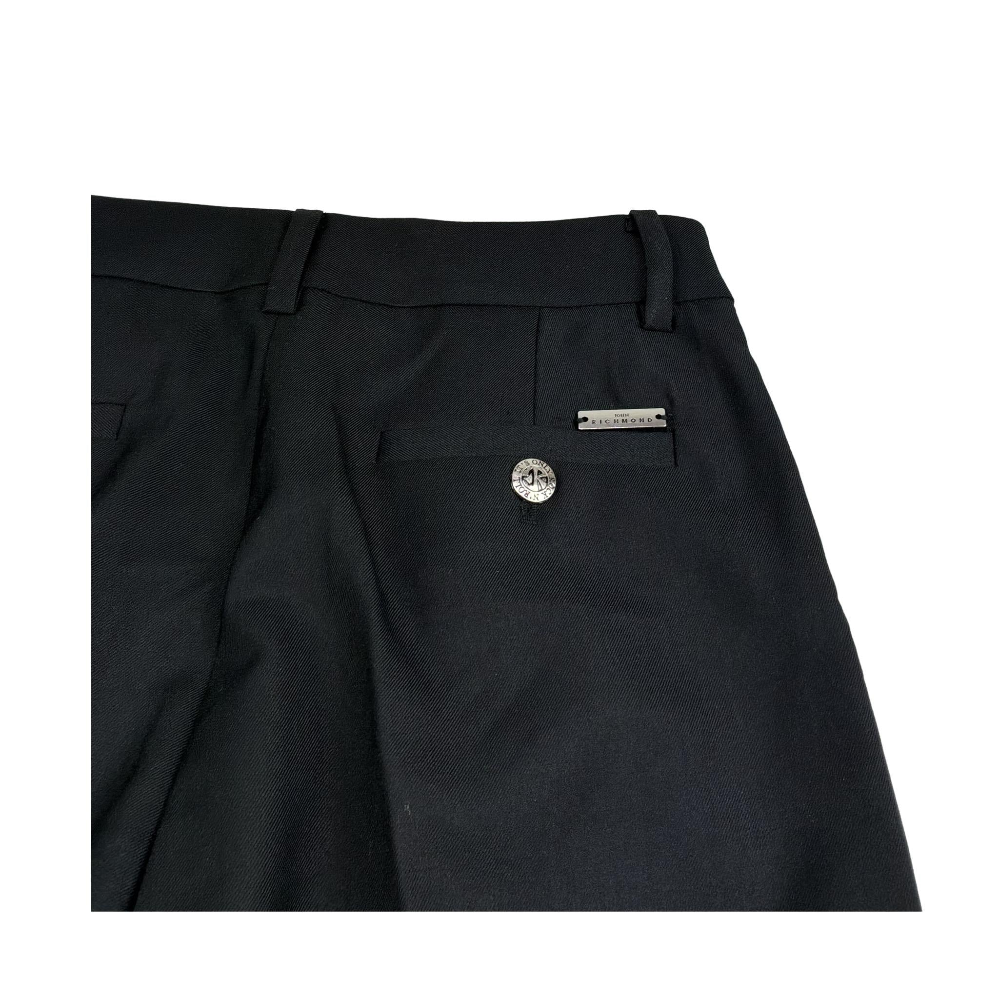 John Richmond Pantalone Tinta Unita con Girovita Regolabile per Bambino RBP26207PA NERO JOHN RICHMOND 