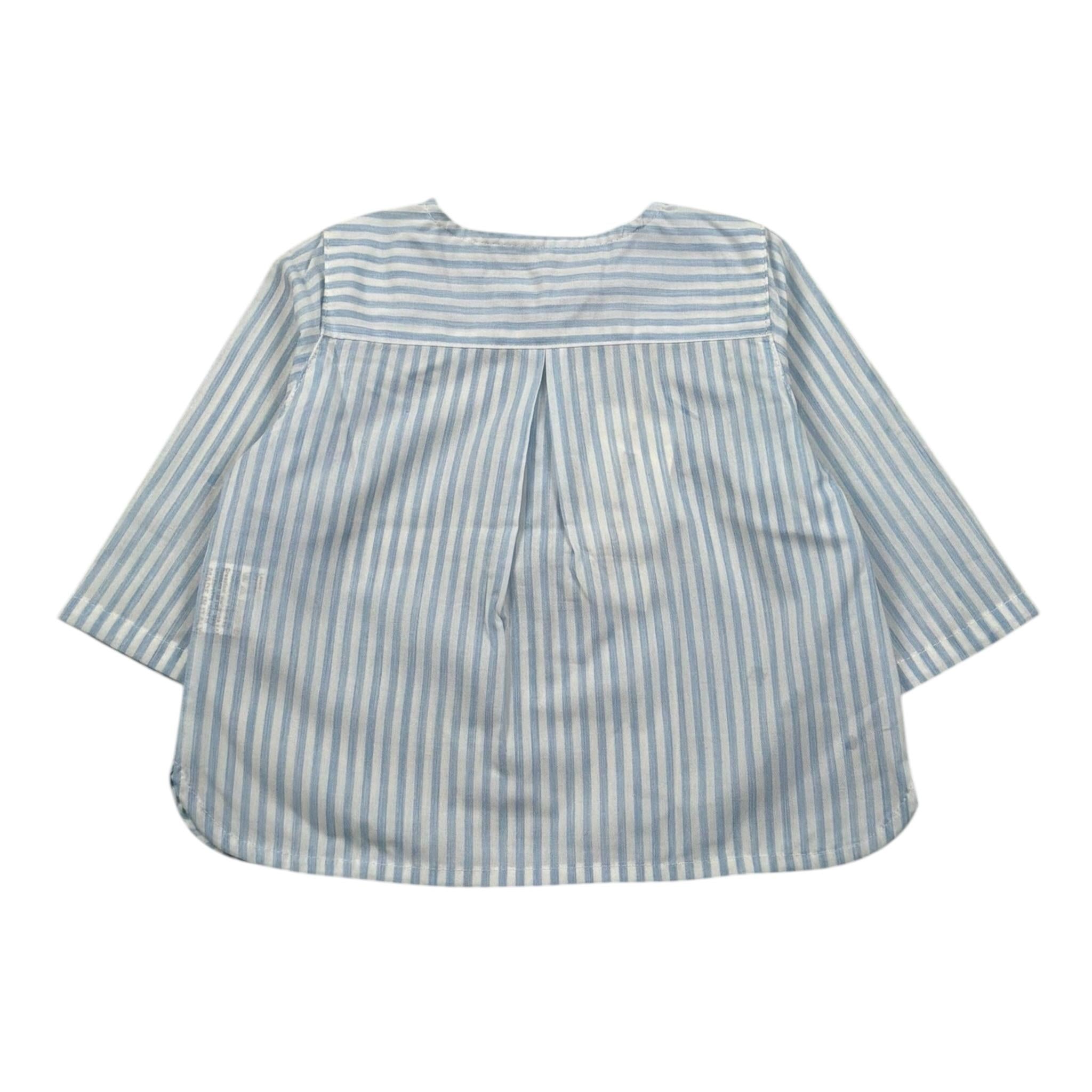 Zhoe & Tobiah Camicia Manica Lunga Fantasia A Righe per Neonato STP6MN BIANCO/AZZURRO ZHOE & TOBIAH 