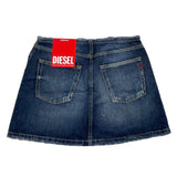Diesel Gonna In Denim Tinta Unita Blu Per Bambina