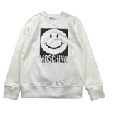 MOSCHINO felpa girocollo tinta unita con stampa Bianco per Bambino HSF08V BIANCO MOSCHINO 