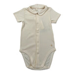 Petit Bateau Body tinta unita Mezza Manica Beige per Neonato A09MP BEIGE PETIT BATEAU 