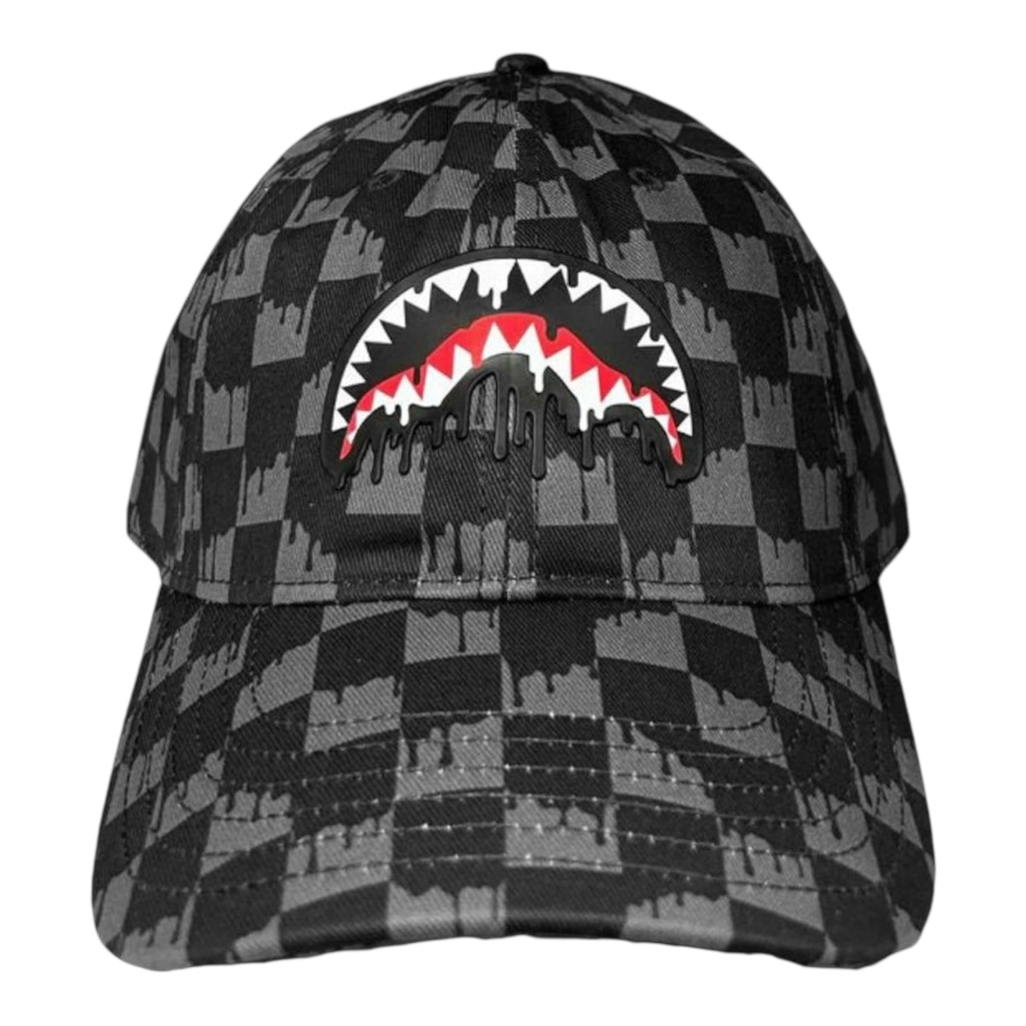 Sprayground Berretto Fantasia Quadretti con Stampa per Bambino SP15015BLK GRIGIO SPRAYGROUND 