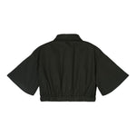 Marc Ellis Camicia Modello Crop Tinta Unita con Logo per Bambina JMJSH14110 NERO MARC ELLIS 