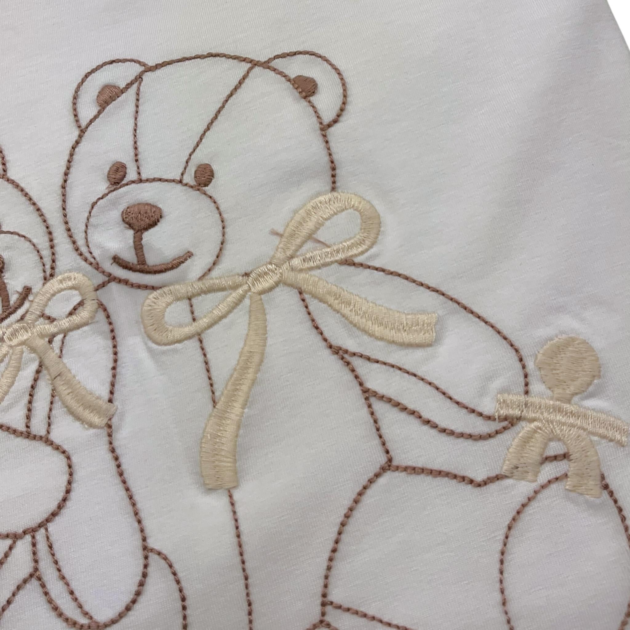 Le Bebe' Coperta Tinta Unita con Stampa per Neonato LBB4828 BIANCO LE BEBE' 