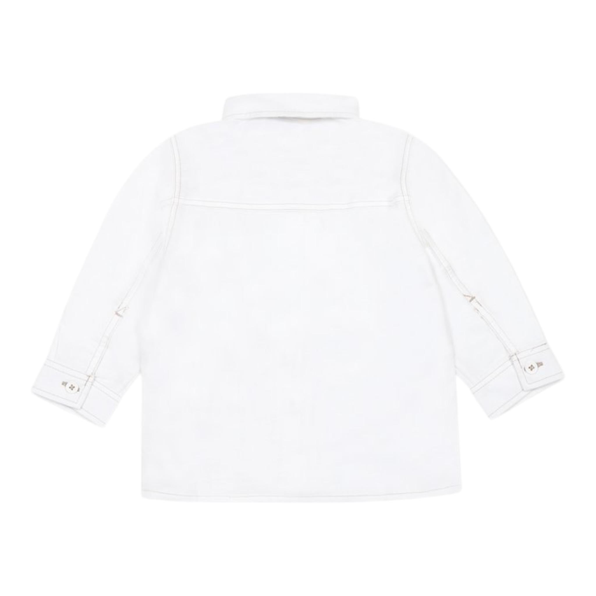 Timberland Camicia Manica Lunga Tinta Unita con Logo per Bambino T60488J BIANCO TIMBERLAND 