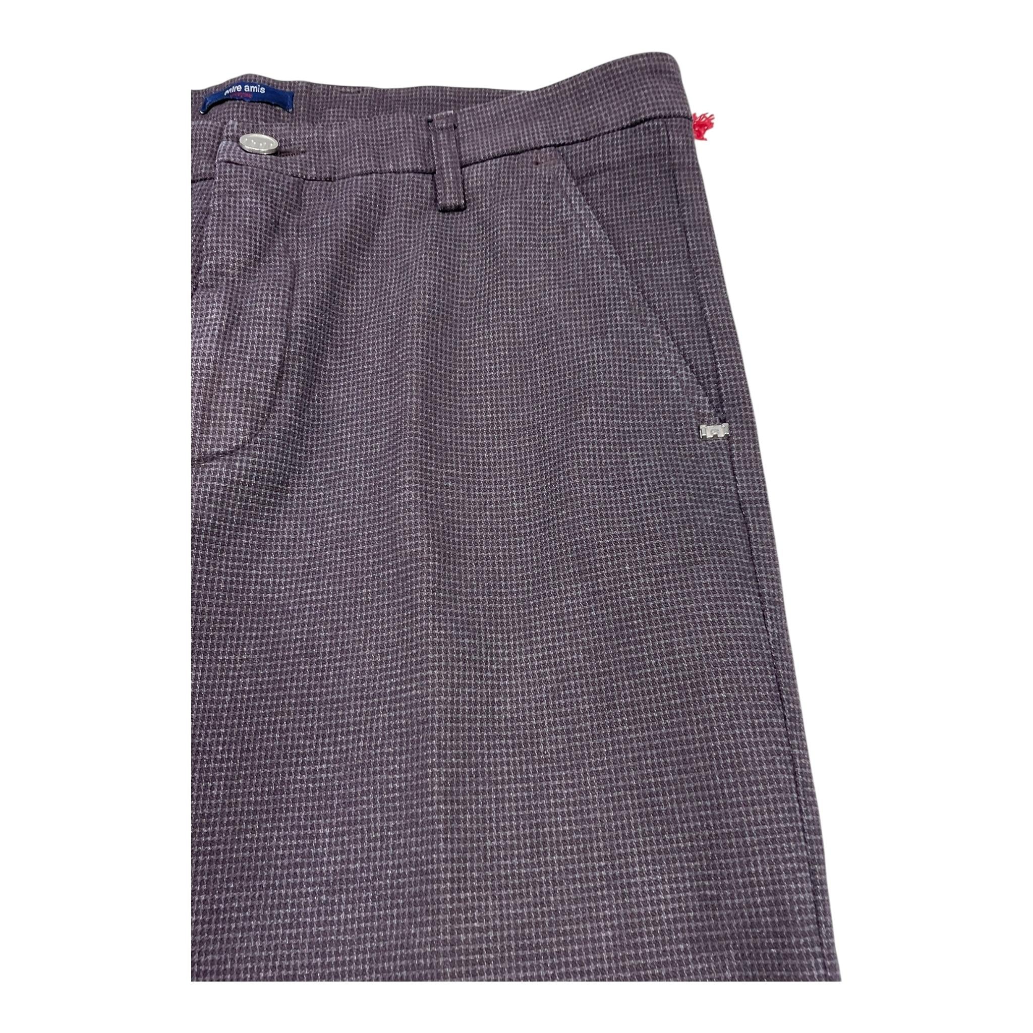 ENTRE AMIS pantalone tinta unita con microfantasia Marrone per Bambino A197188 MARRONE ENTRE AMIS 