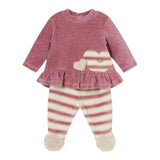 MAYORAL completo 2pz maglia-ghettina fantasia a righe Rosa per Neonata 2505 ROSA MAYORAL 