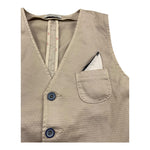 John Twing Gilet Tinta Unita con Stampe per Bambino JT243 SABBIA JOHN TWING 
