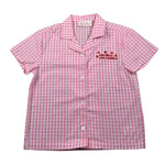 Saint Barth Camicia Mezza Manica Fantasia Qaudretti per Bambina EVL000103667 ROSA SAINT BARTH 