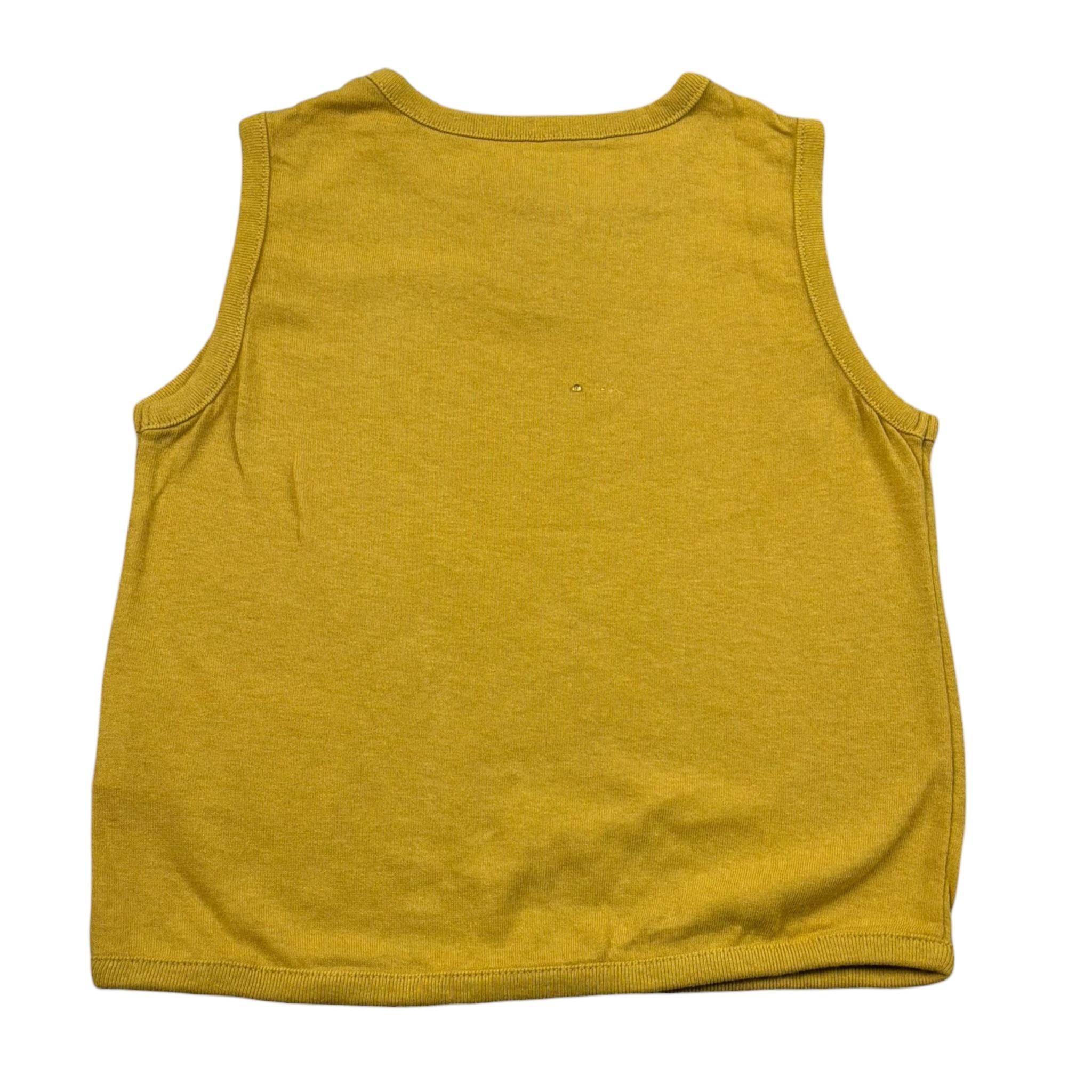 Play Up Canotta Girocollo Tinta Unita con Bottoni per Neonato PA011AQ10901 SENAPE PLAY UP 