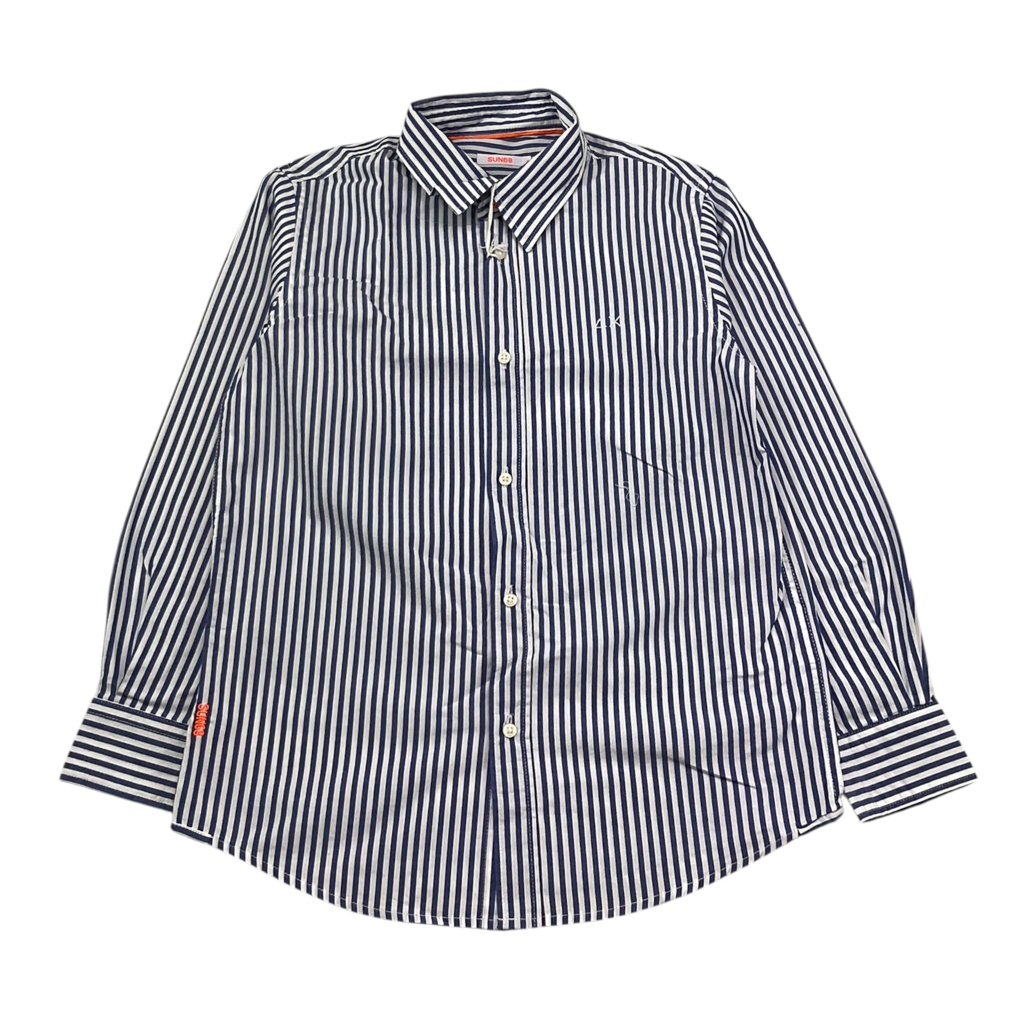 Sun68 Camicia Manica Lunga Fantasia A Righe per Bambino S3503 BIANCO/BLU SUN68 