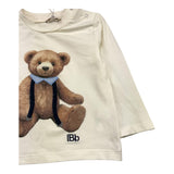 LE BEBE' shirt girocollo tinta unita con stampa orso Panna per Neonato LBB5172 PANNA LE BEBE' 