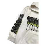 EMC felpa chiusa con cappuccio tinta unita con stampe in contrasto Bianco per Bambino CE2106 BIANCO EMC 