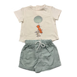 Valentina Bebes Completo 2 Pezzi T-Shirt-Bermuda Bianco Per Neonato