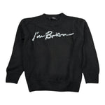 I'M Brian Maglia Girocollo Tinta Unita con Stampa per Bambino MA2622J NERO I'M BRIAN 