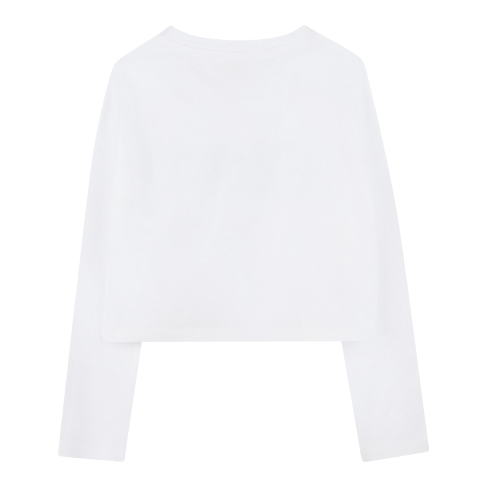 Michael Kors Shirt Girocollo Tinta Unita con Logo per Bambina R30316 BIANCO MICHAEL KORS 