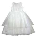 Simonetta Abito Cerimonia Giromanica Con Tulle Bianco Per Bambina
