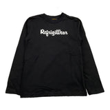 REFRIGIWEAR shirt girocollo tinta unita con stampa Nero per Bambino RW782X NERO REFRIGIWEAR 