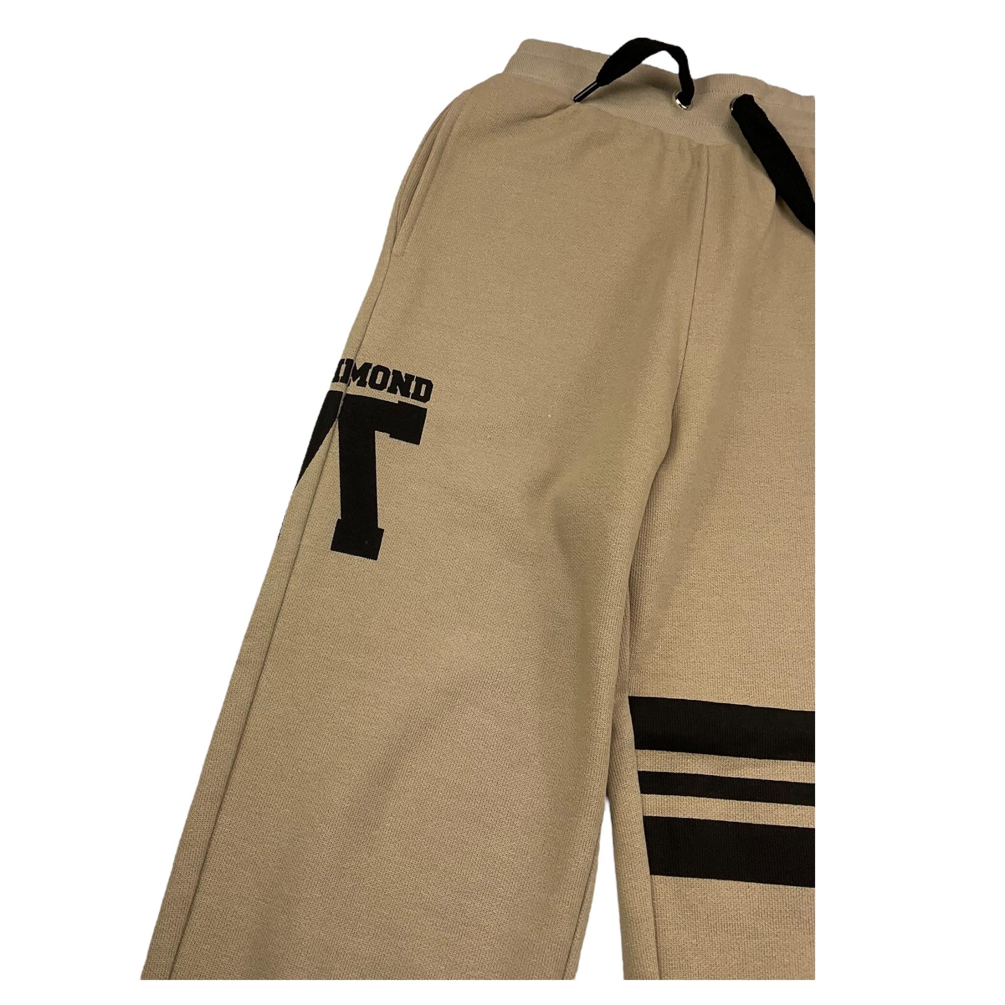 JOHN RICHMOND pantalone tuta tinta unita con stampa in contrasto Beige per Bambino RBA25117PA BEIGE JOHN RICHMOND 