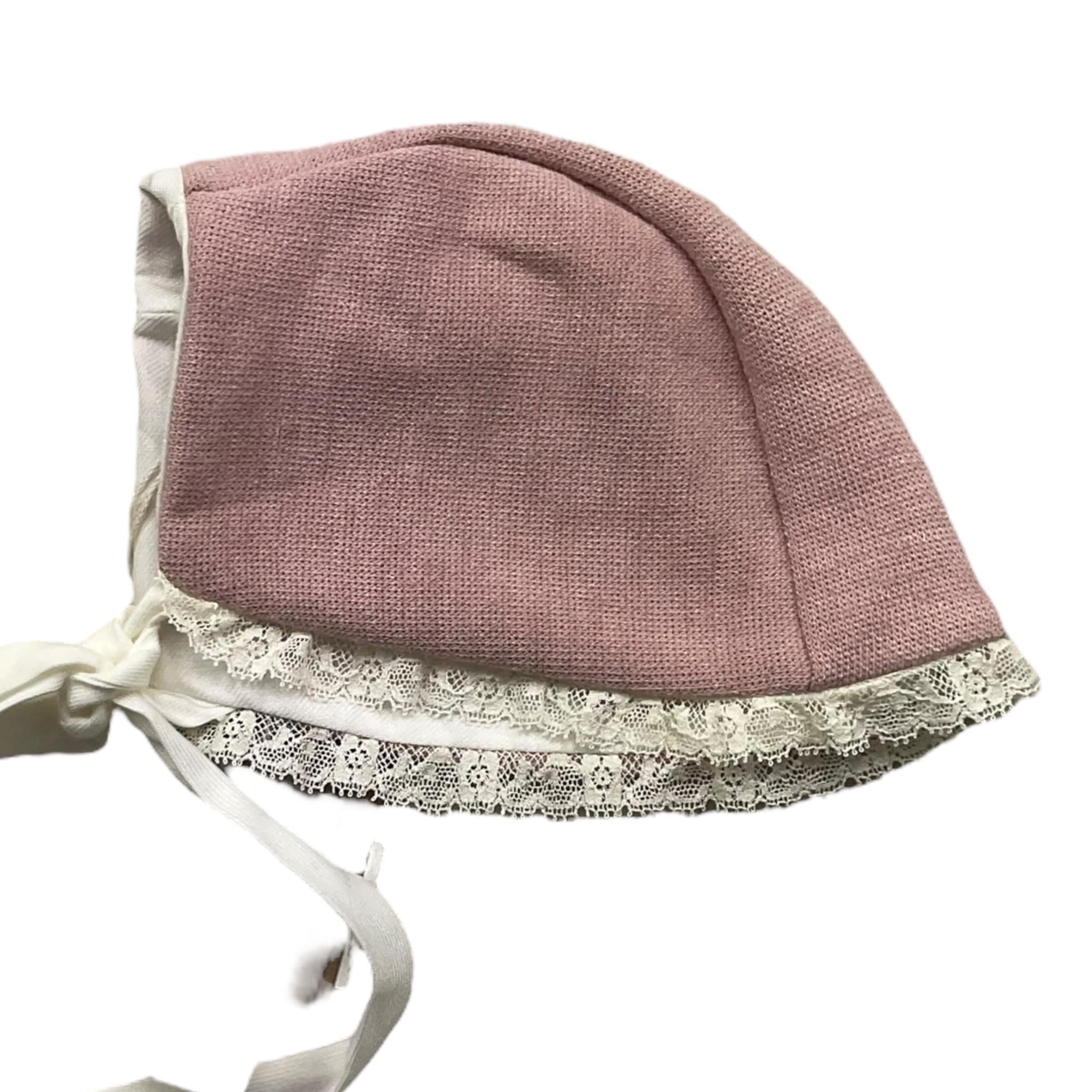 LA STUPENDERIA cappello tinta unita con ricami Rosa per Neonata TBCP10 ROSA LA STUPENDERIA 