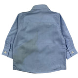 Never Too Camicia Manica Lunga Tinta Unita Azzurro Per Bambino