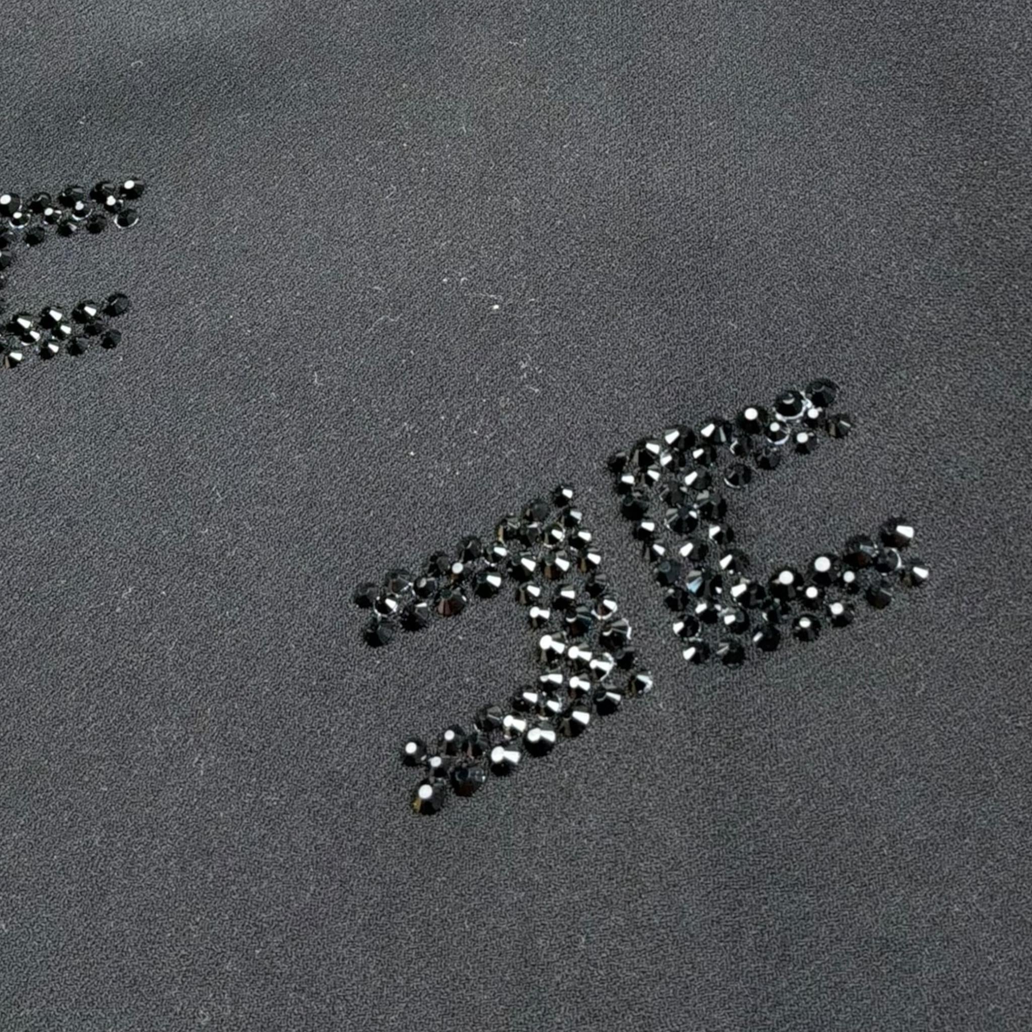 Elisabetta Franchi Abito Tinta Unita con Brillantini per Bambina EGAB190 NERO ELISABETTA FRANCHI 