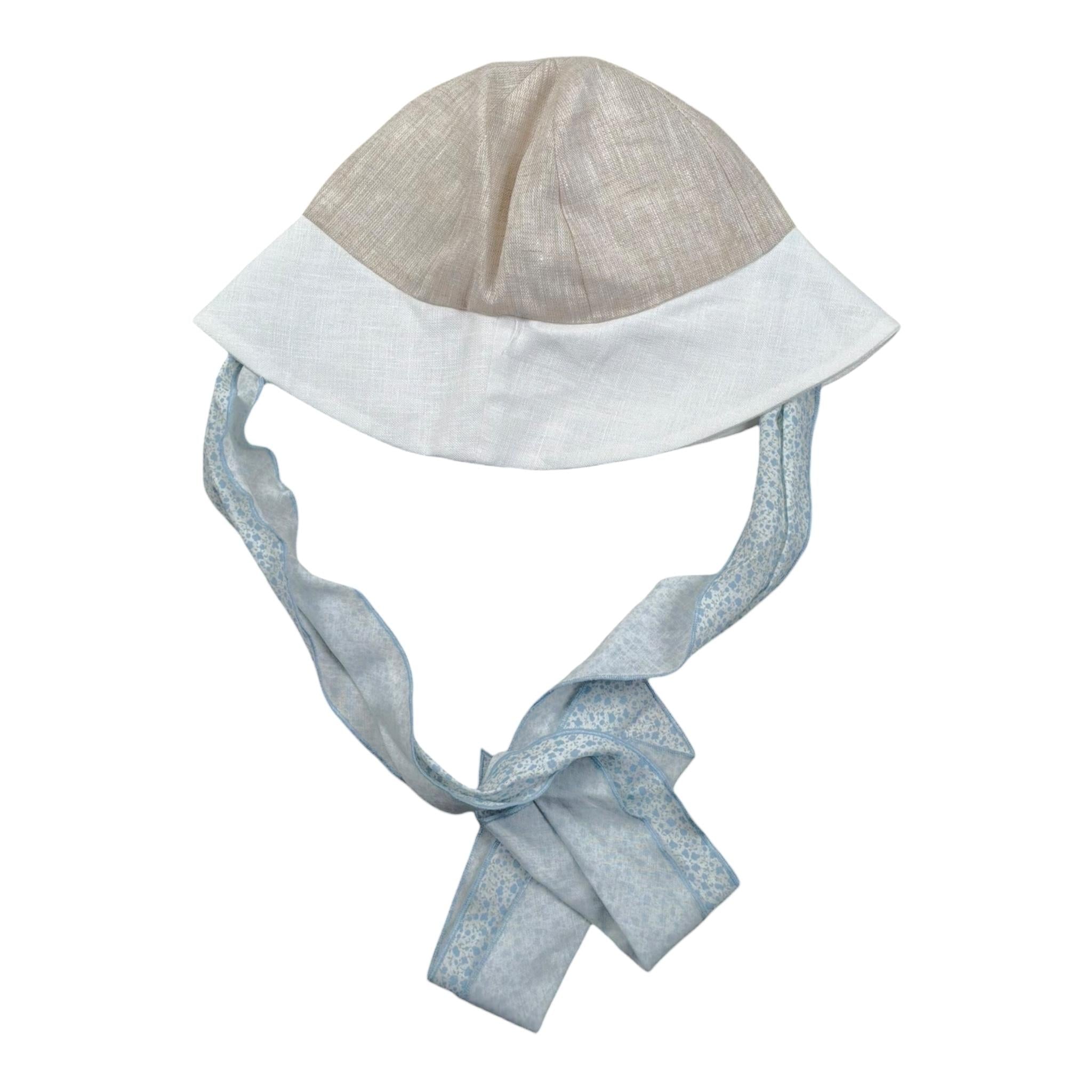 La Stupenderia Cappello Modello Pescatore Bicolore per Neonato TBCP57 BIANCO/BEIGE LA STUPENDERIA 