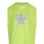 Marc Ellis T-Shirt Girocollo Tinta Unita con Brillantini per Bambina JMJTS16519 VERDE MARC ELLIS 