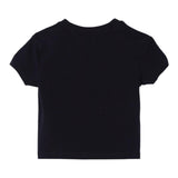 Tommy Hilfiger T-Shirt Tinta Unita Girocollo con Stampa Blu per Neonato