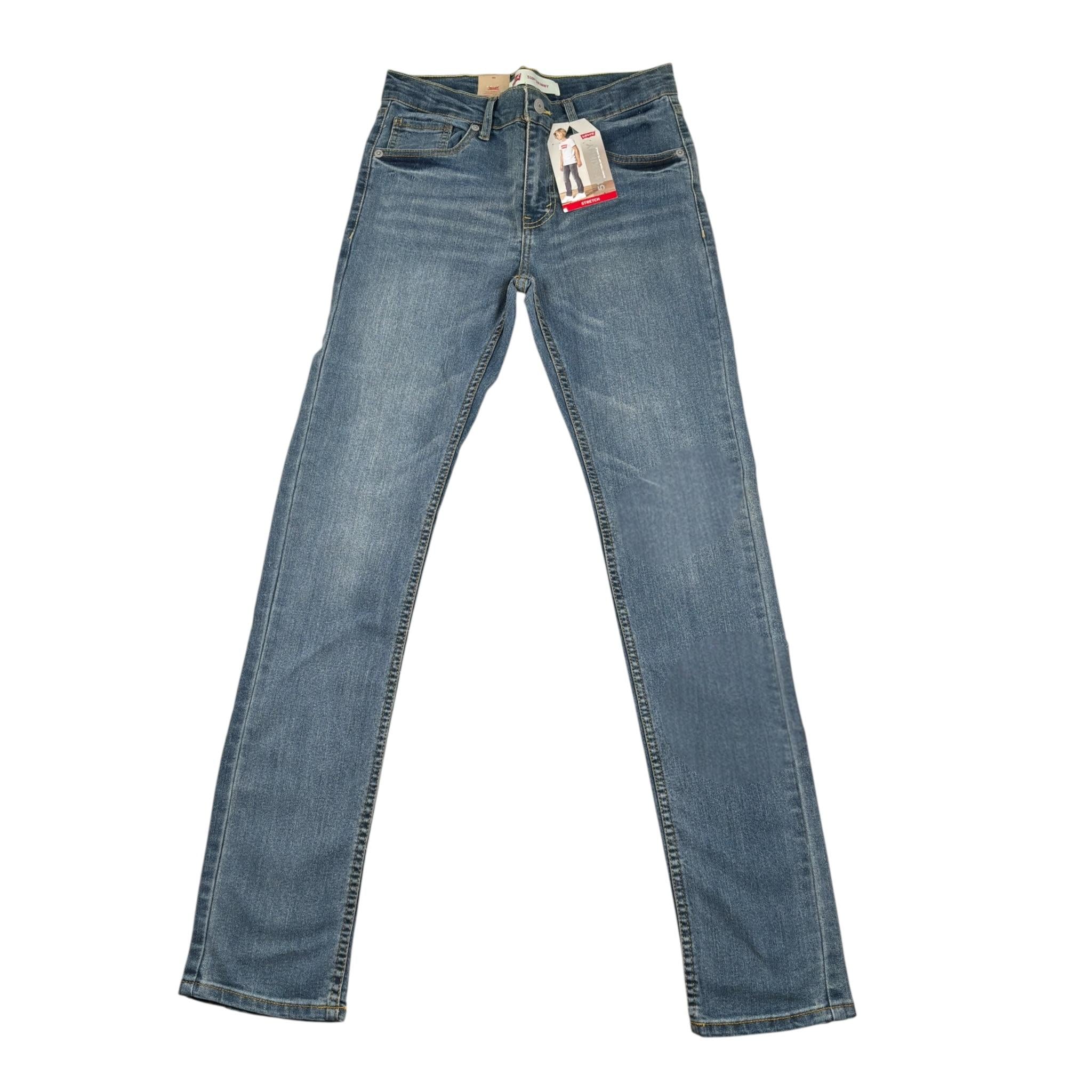 Levi'S Jeans tinta unita con Girovita Regolabile Blu per Bambino 9E2008X BLU LEVI'S 