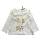 EMC shirt girocollo tinta unita con stampa Panna per Neonata BX2272 PANNA EMC 