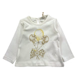 EMC shirt girocollo tinta unita con stampa Panna per Neonata BX2272 PANNA EMC 