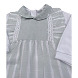 Babyvip Tutina Bicolore con Fantasia A Righe per Neonata T2859 BIANCO/VERDE BABYVIP 