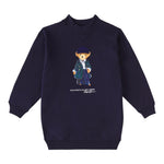 RALPH LAUREN abito tinta unita con stampa Blu per Bambina 312952155001X BLU RALPH LAUREN 