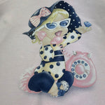 Monnalisa Abito Manica Lunga Tinta Unita con Stampa per Bambina 316918 ROSA MONNALISA 