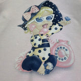 Monnalisa Abito Manica Lunga Tinta Unita con Stampa per Bambina 316918 ROSA MONNALISA 