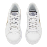 Diadora Sneakers Tinta Unita con Lacci e Pailettes Bianco per Bambina