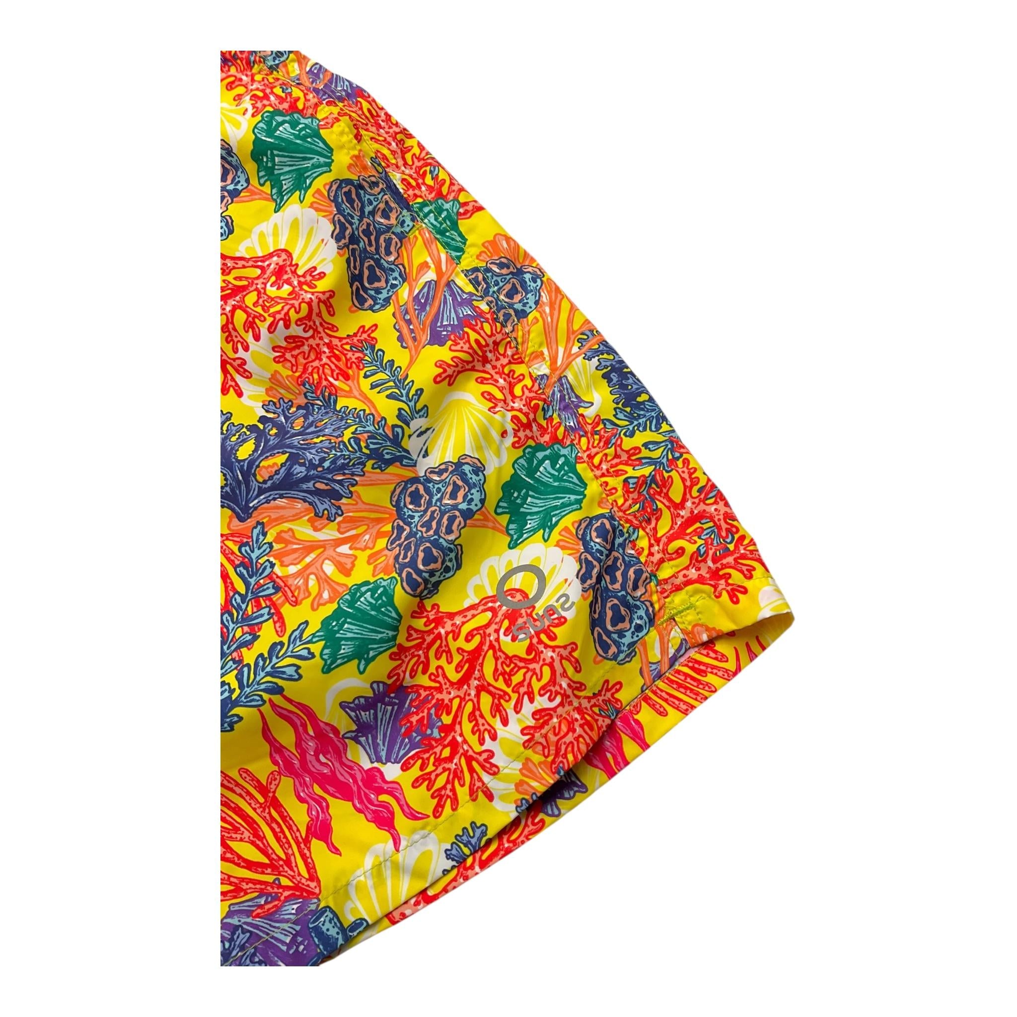 Suns  Costume Modello Bermuda Tinta Unita con Stampa per Bambino BXS5103U GIALLO SUNS 