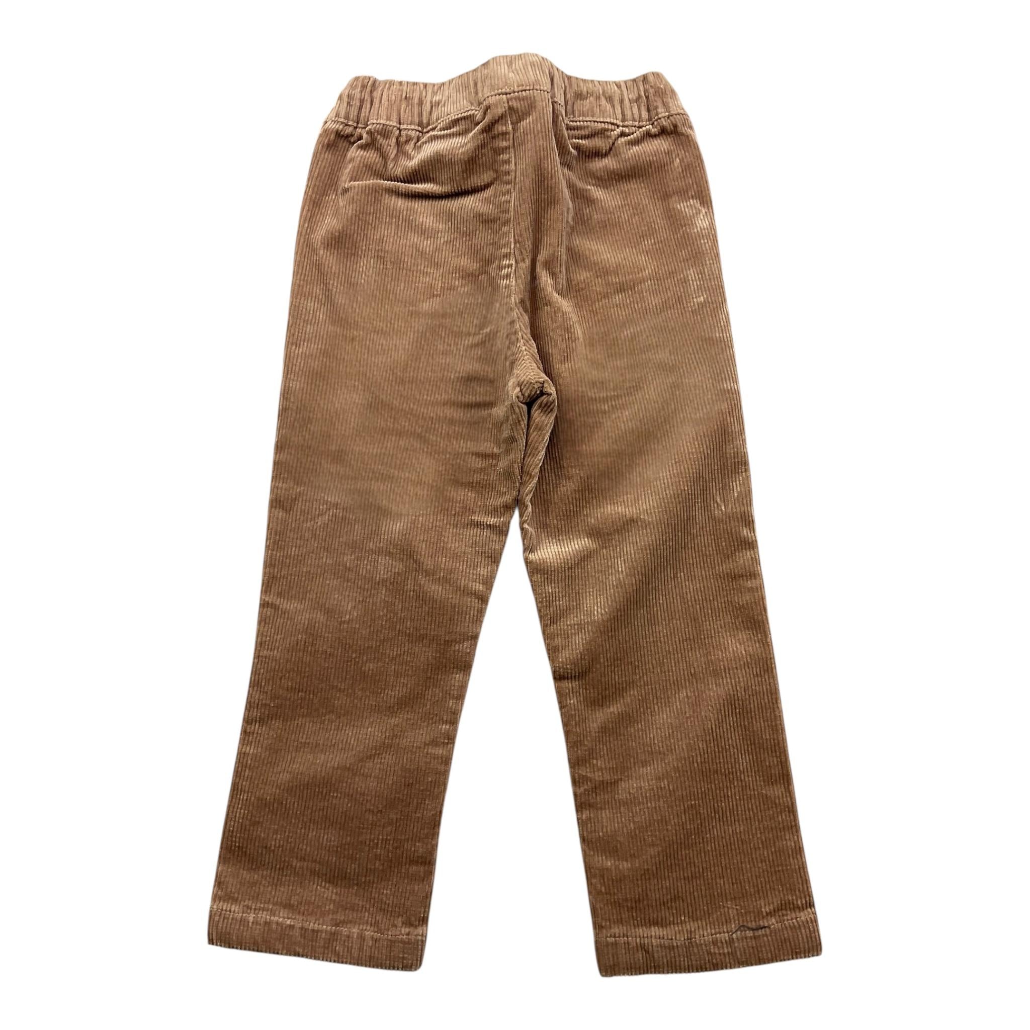 SARABANDA pantalone in velluto tinta unita con elastico in vita Marrone per Bambino 07168J MARRONE SARABANDA 