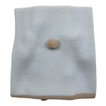 BABY LORD coperta bicolore con pon pon Marrone/azzurro per Neonato 114 MARRONE/AZZURRO BABY LORD 