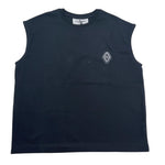 Yes London Canotta Girocollo Tinta Unita con Logo per Bambino JR2138 NERO YES LONDON 