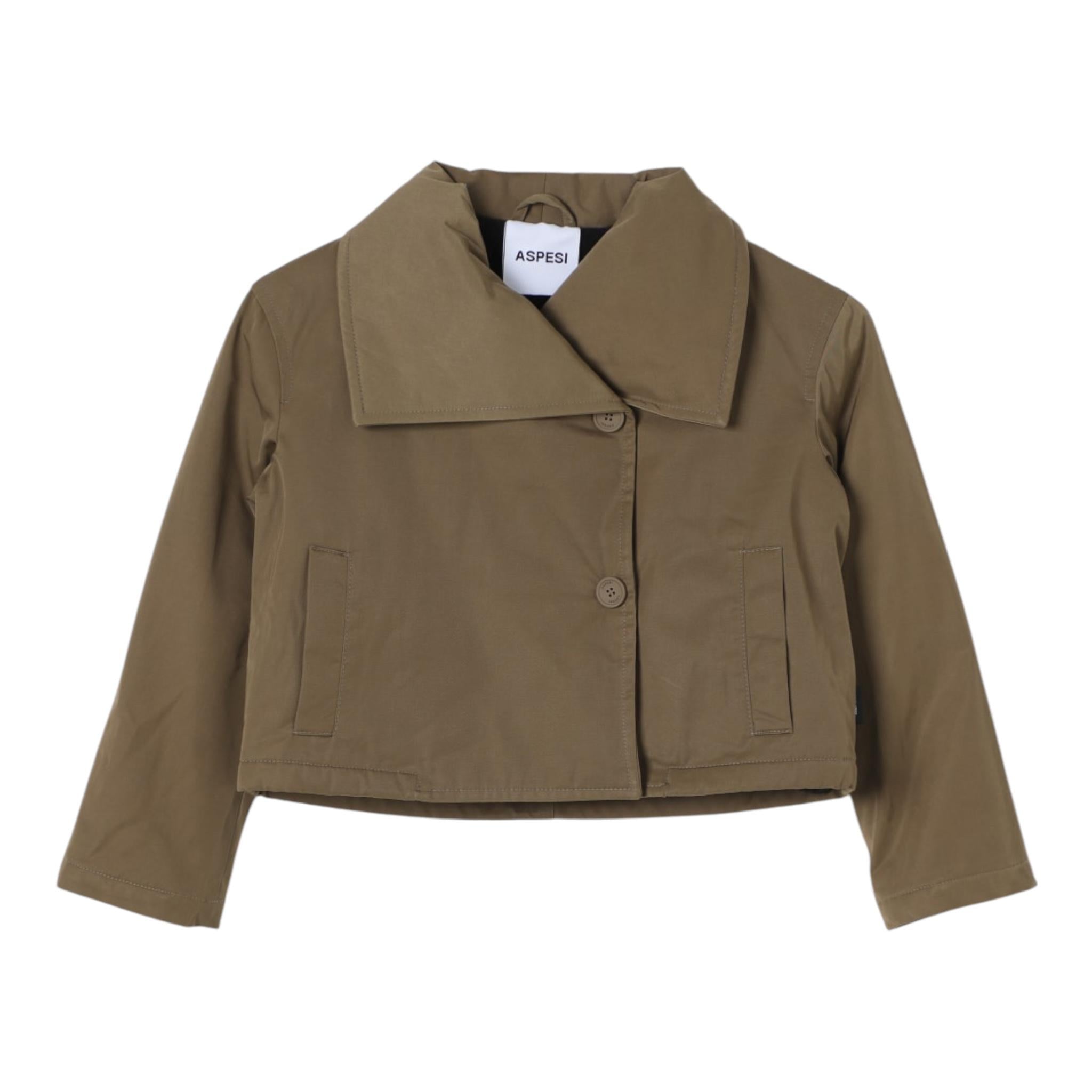 ASPESI giacca modello crop tinta unita con bottoni Verde per Bambina F24044GMN01054 VERDE ASPESI 