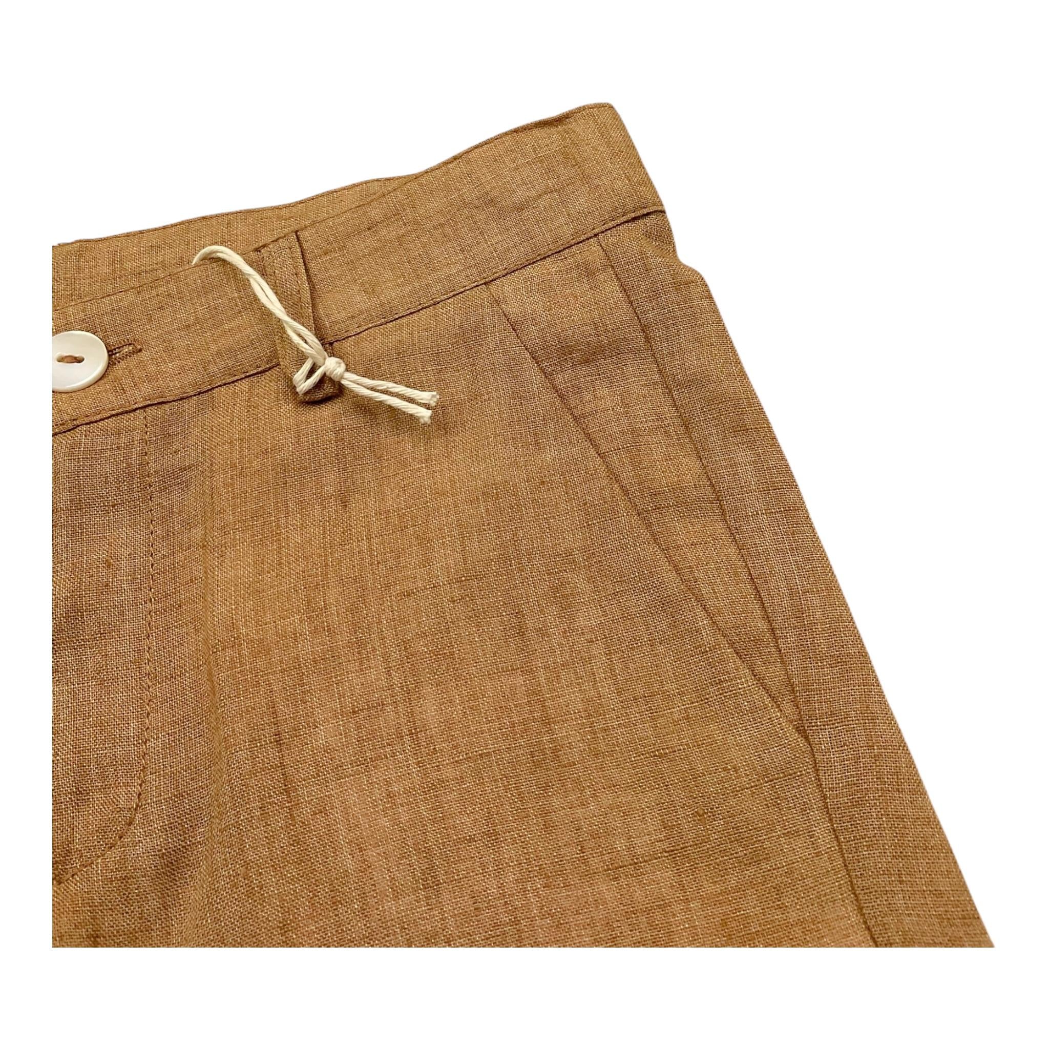 Little Bear Bermuda Tinta Unita con Girovita Regolabile per Neonato 8229N MARRONE LITTLE BEAR 