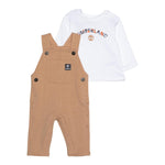 TIMBERLAND completo 2 pezzi shirt-salopette Beige per Neonato T60242 BEIGE TIMBERLAND 