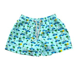 Saint Barth Costume Modello Boxer Tinta Unita con Stampa per Bambino SURFVOJAGE VERDE ACQUA SAINT BARTH 