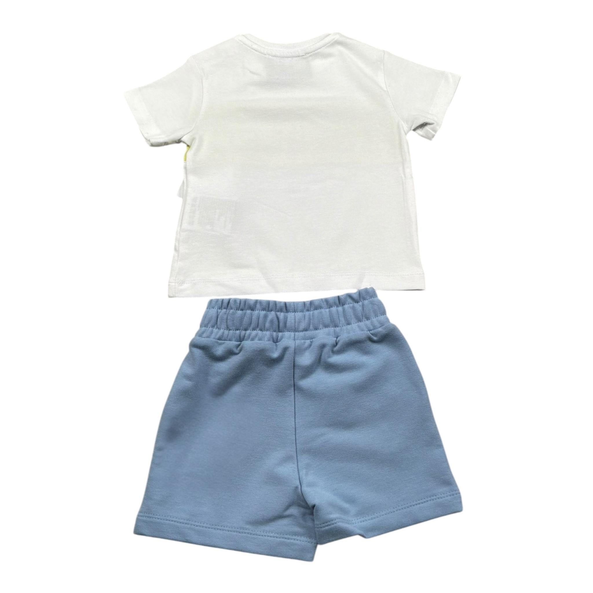 Iceberg Completo 2 Pezzi Bicolore T-Shirt-Bermuda per Neonato CMBICE5104BX BIANCO ICEBERG 