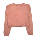 Alice Pi Cardigan Tinta Unita con Trafori Rosa per Bambina