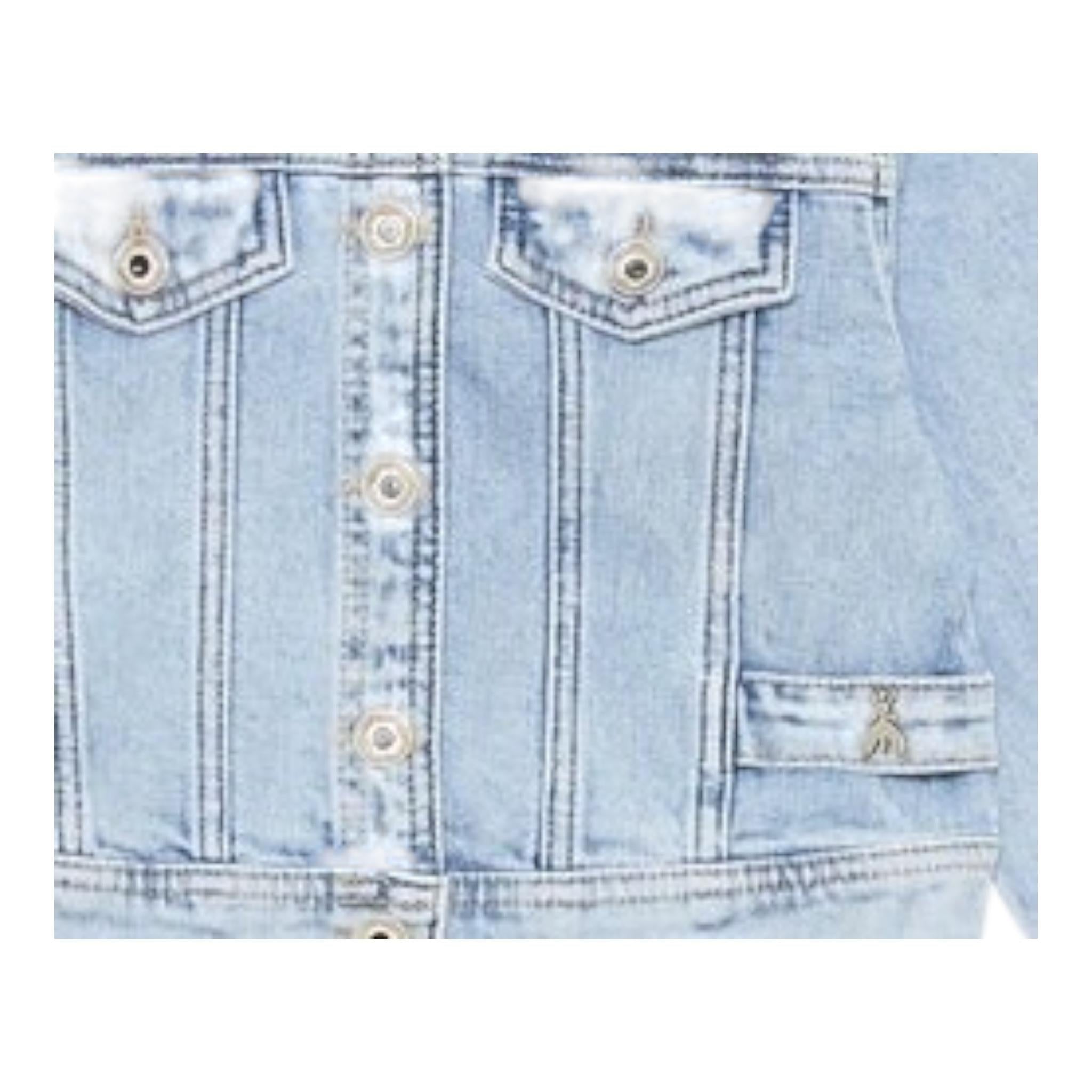Patrizia Pepe Giubbino In Denim Tinta Unita con Bottoni per Bambina 7O0038 AZZURRO PATRIZIA PEPE 